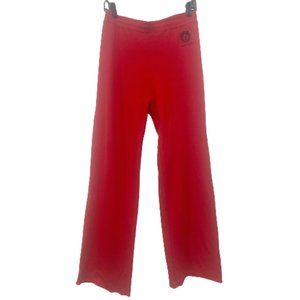 Anne Klein Red Wide Leg Lounge High Rise Pants Size Large